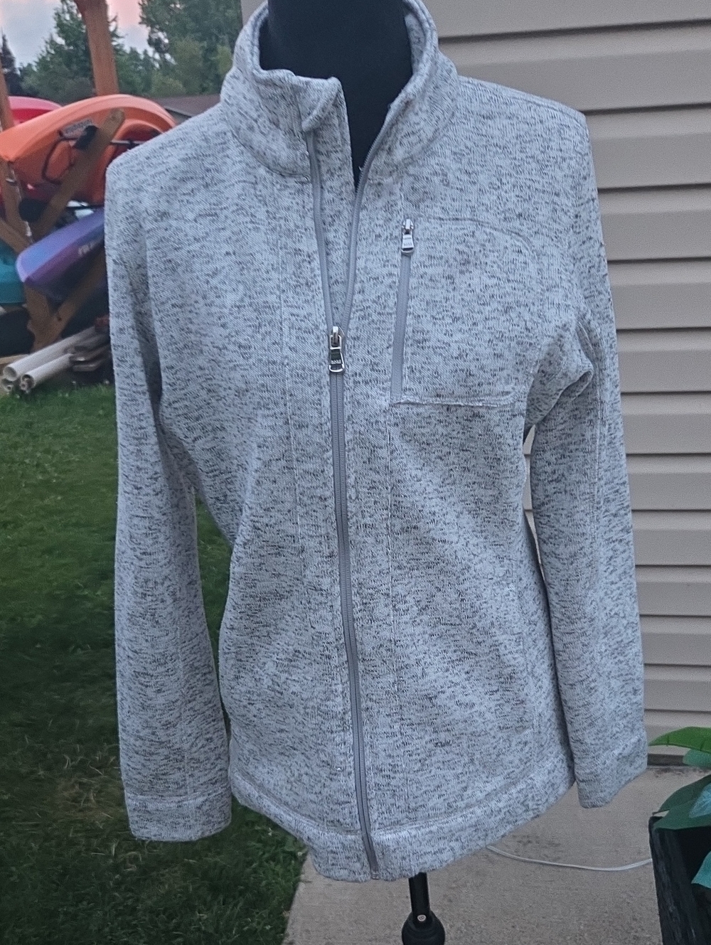 Marc New York Light Gray Heather Bomber Jacket Size M